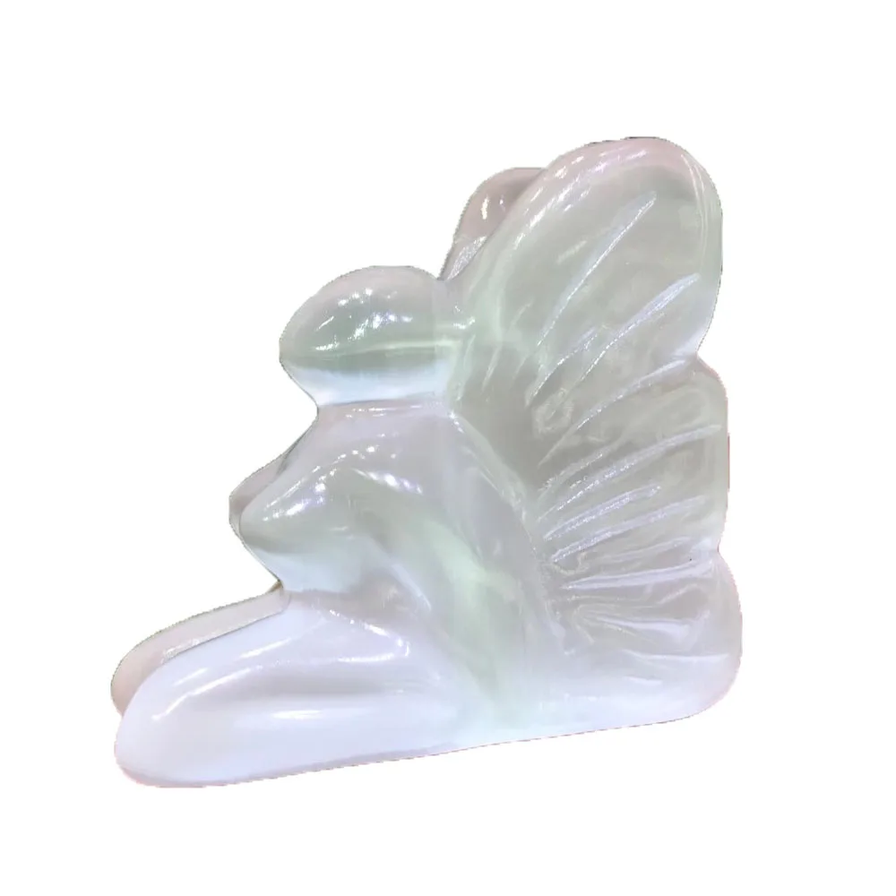 

Natural Crystal Hand-Carved Selenite Stone Flower Fairy Healing Reiki Repair Chakra Mineral Quartz Home Decor Wedding Ornaments