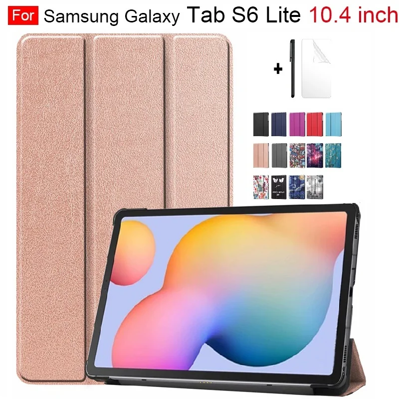Чехол для Samsung Galaxy Tab S6 Lite 10 4 дюйма искусственная кожа смарт чехол сна авто чехлы с