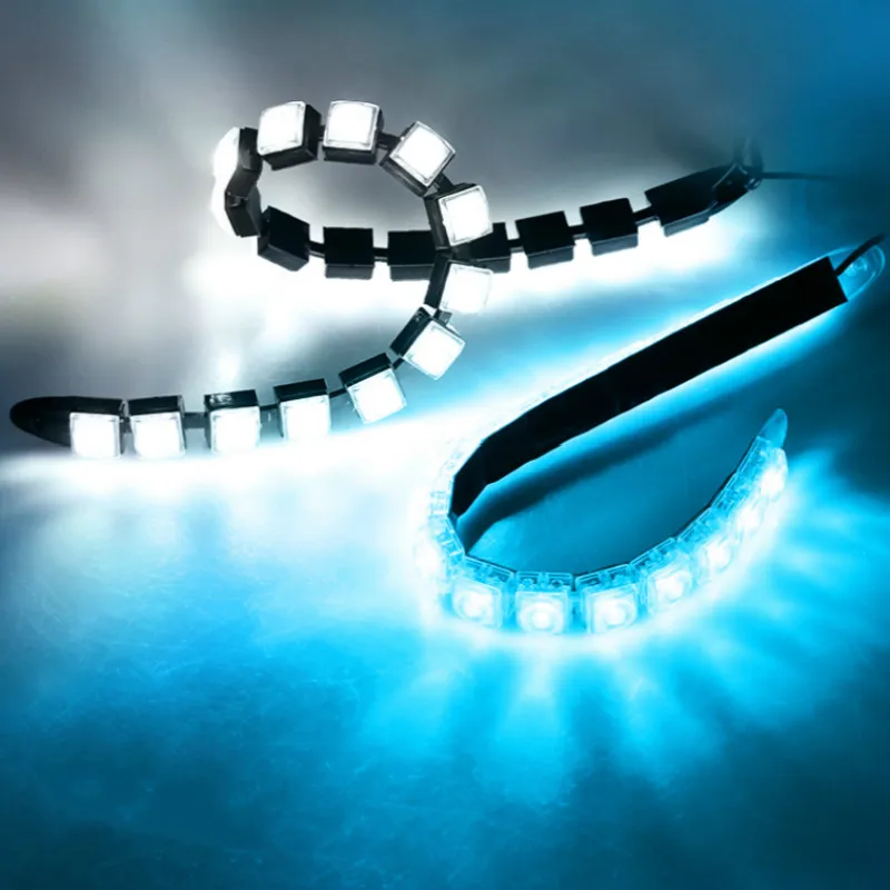 Универсальные отражатели 2 шт мощностью 12V туман светильник гибкий Светодиодные