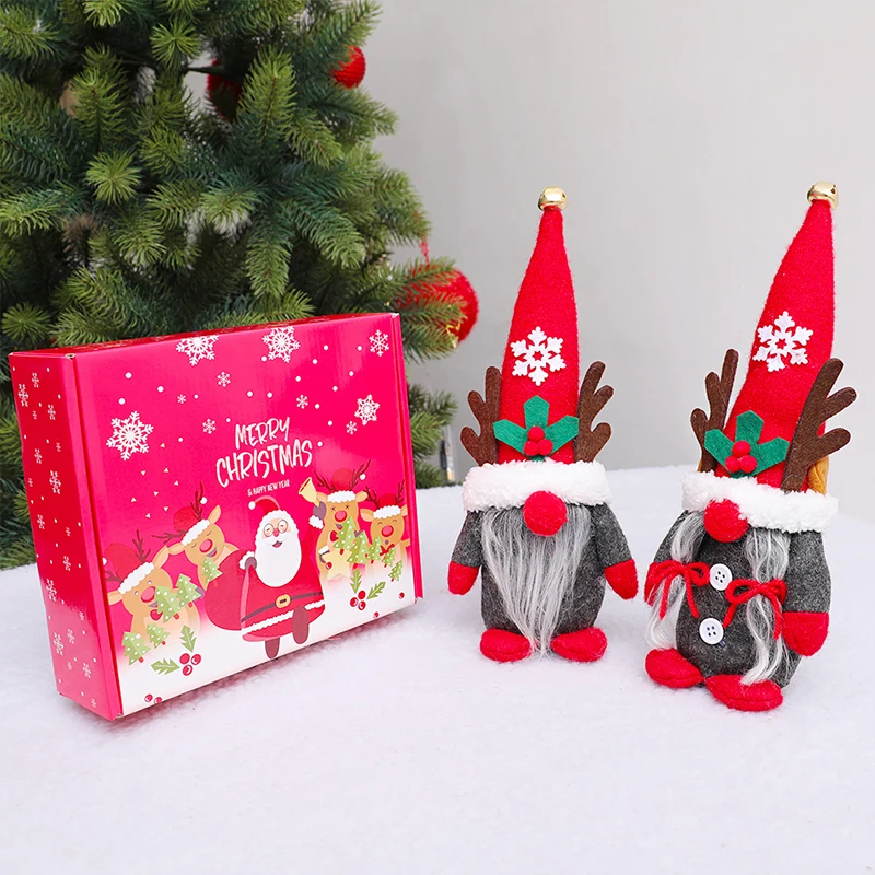 

Christmas Lover Faceless Doll Set Merry Christmas Decorations For Home Cristmas Ornament Xmas Party Happy New Year 2021