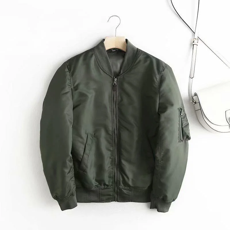 

2021 Winter Women Baseball Jackets Casual Basic Coat Zipper Loose Bomber Jacket Female Outwear Tops Chaqueta Mujer