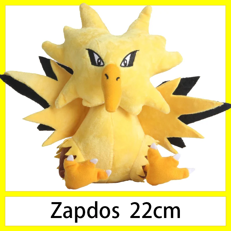 Пикачу Squirtle Charmander Bulbasaur Eevee Jigglypuff Mewtwo плюшевый снорлакс кукла мягкая чучела Подвеска Дети Детские игрушки Подарки - Цвет: Zapdos 22cm
