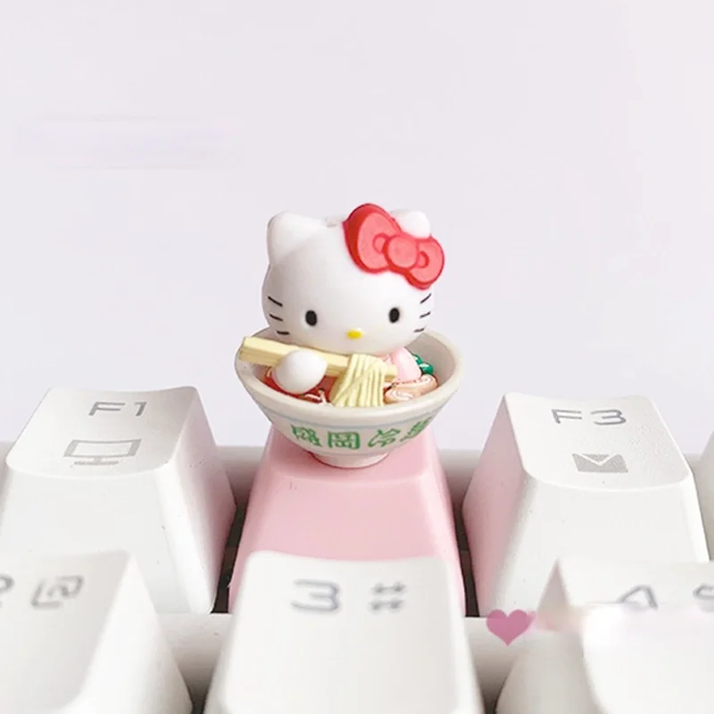 

pink keyboard keycap R4 cute keycaps cartoon beautiful girl mechanical keyboard Personality Lamian Noodles Airplane Cat Keycap