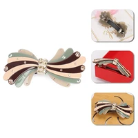 luxury big butterfly hair barrettes high quality france acetate hair clips with rhinestone women hair clips