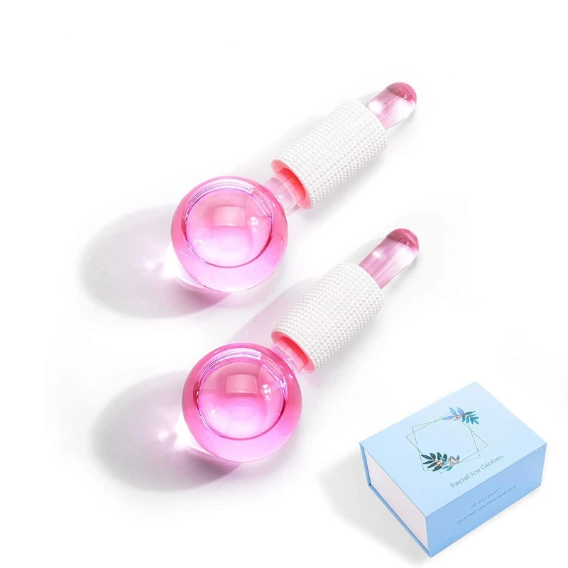 

2pcs Facial Globes for Massage Tool Face Roller Cold Skin Massagers Tightening Reduce Puffiness and Dark Circles Enhance N0PF