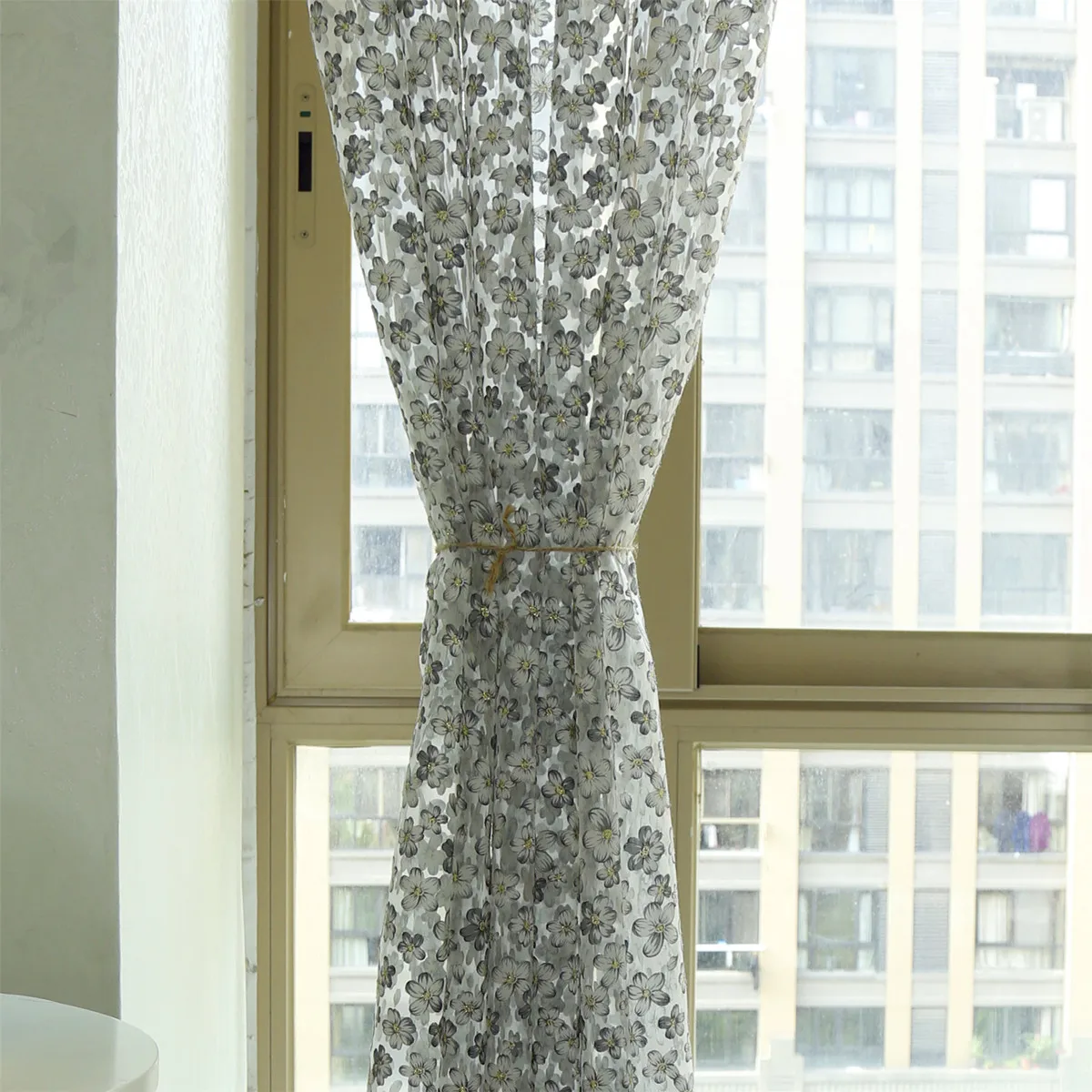 Последний 2 вида цветов белый красивый цветочный занавес для окна гостиной милые