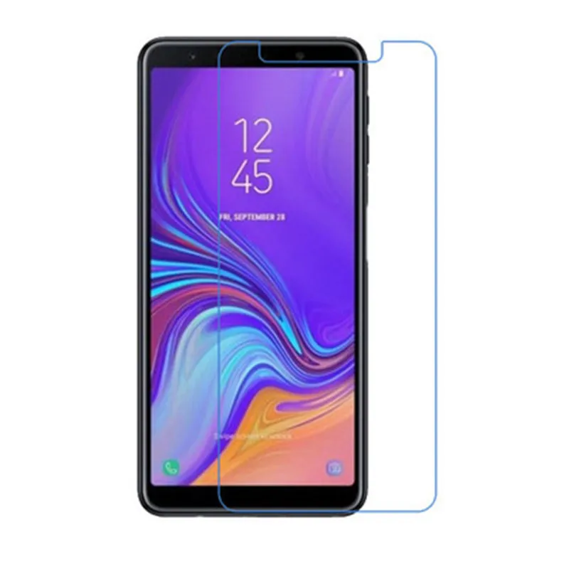 2 шт. закаленное стекло для samsung Galaxy A6 2018 защиты экрана Plus + защитная пленка |
