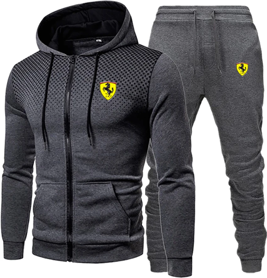 

2021 New Autumn and Winter Locomotive Logo Men's Suit Hoodie + Harajuku Sportswear Suit Casual Sweater Sportswear Brand Sportswe