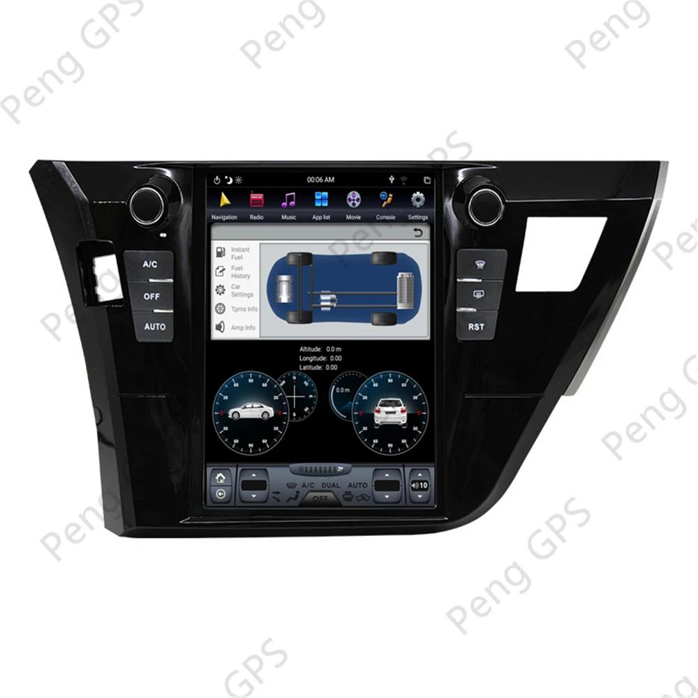 

4G + 128G GPS-навигация для Toyota Corolla 2014-2016 Tesla Style автомобильный DVD-плеер Android 9,0 Радио мультимедийный автомобильный стерео головное устройство