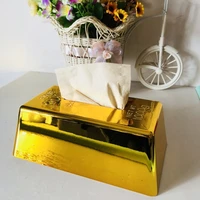 tissue box gold paper rack elegant royal rose gold car home rectangle shaped container towel napkin holder