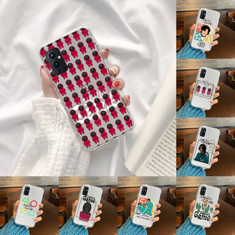 

Squid Game 456 Round Six Phone Case Transparent For OnePlus 9 8 7 7t 8t Oppo find X3 X2 reno5 Vivo X60 X50 Pro MeiZu 17 16XS