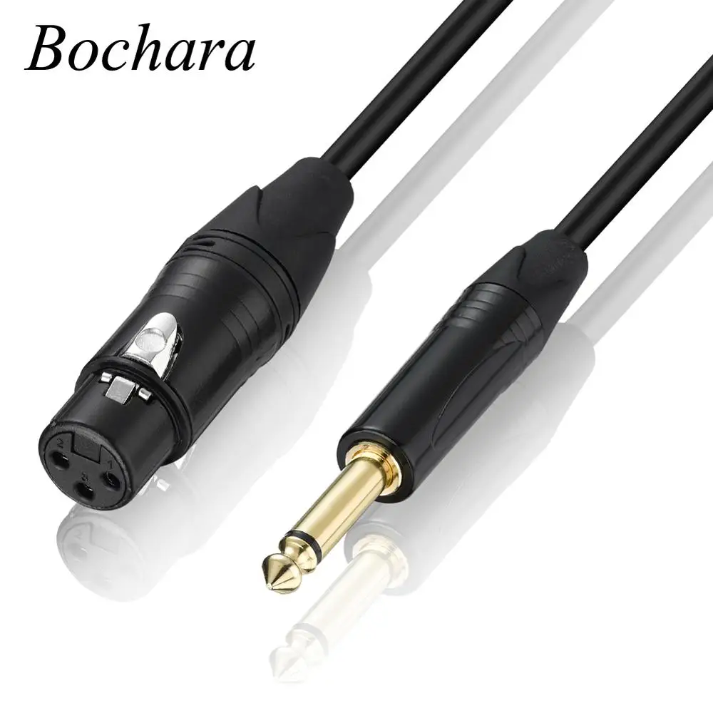 

Bochara 1/4 "Jack 6,5 мм штекер XLR Женский микрофонный кабель фольга + Плетеный экранированный 1,8 м 3 м 5 м 10 м