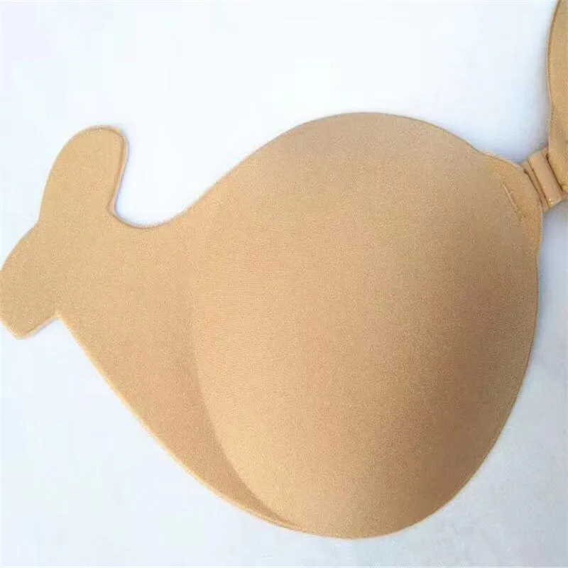 100pcs/Plus size adhesive invisible sexy silicon strapless backless dolphin bra