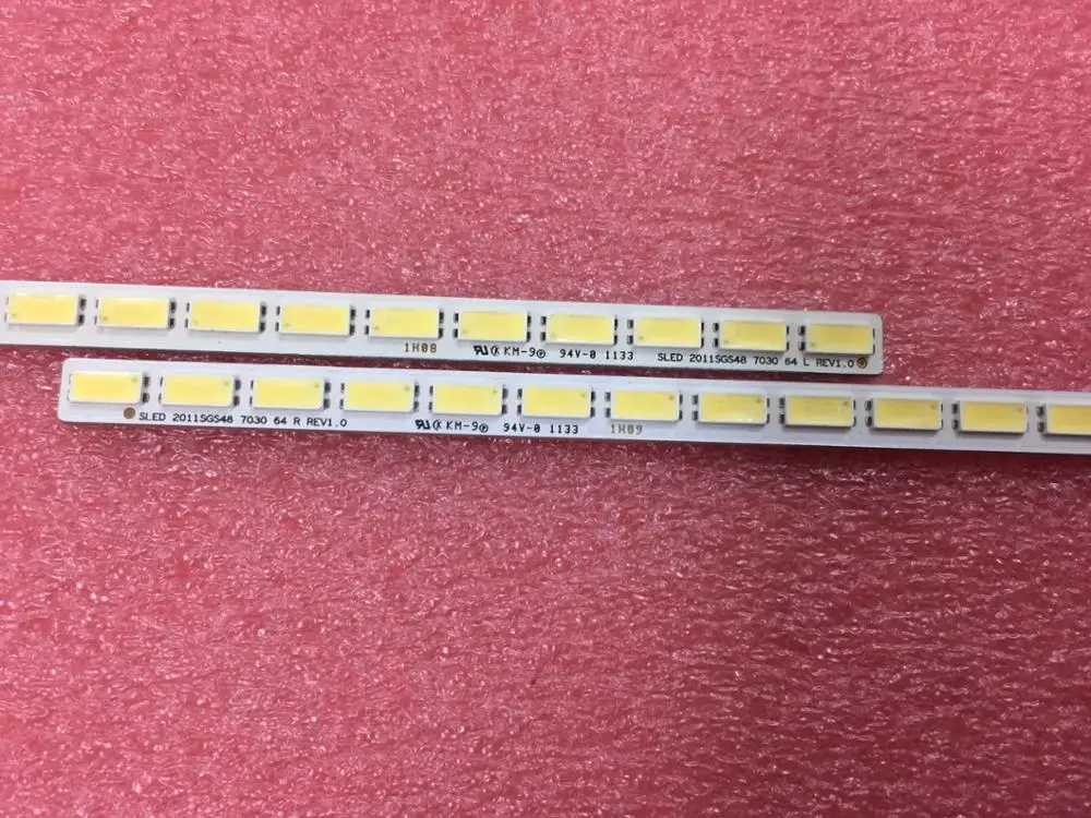 

2pcs/lot 520MM 48" LJ64-03260A LJ64-03260B 2011SGS48 7030 64 L/R REV1.0 For Samsung Led Backlight Strip
