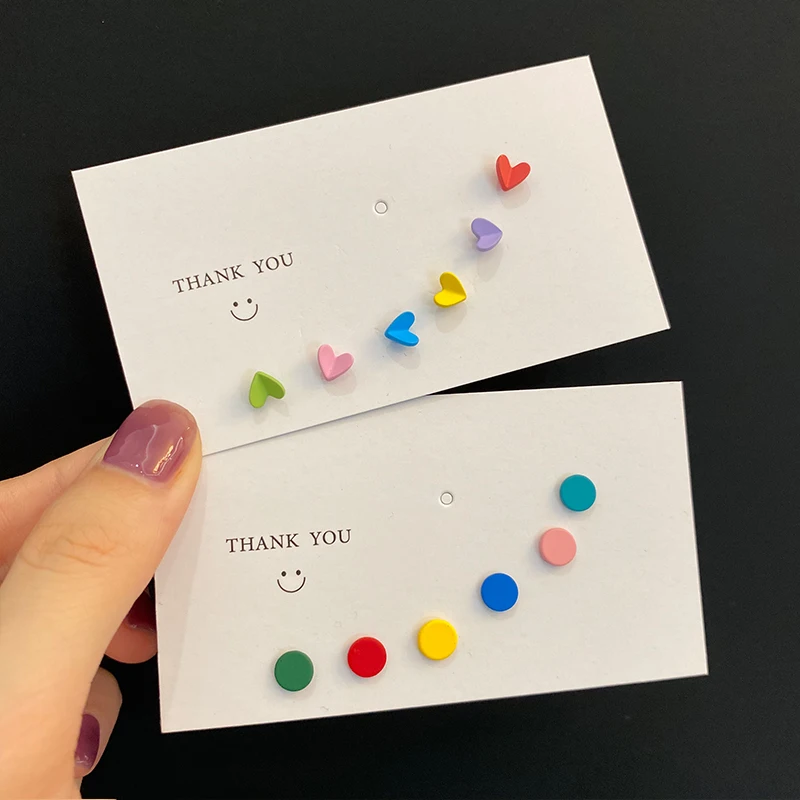 

3Pairs Fashion Mini Flower Heart Bear Shaped Earrings Set for Women Girls Cute Geometric Stud Ear Jewelry Party Gifts