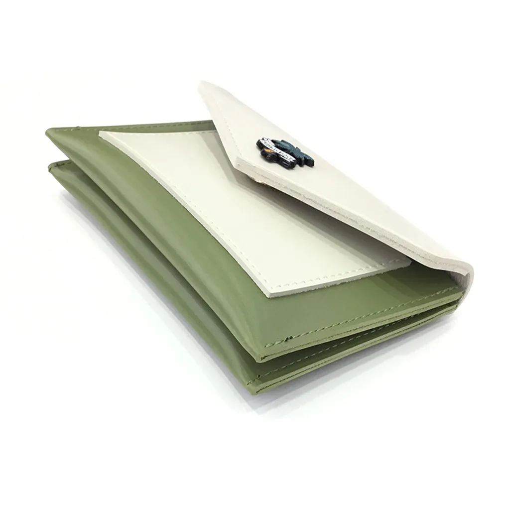 Женский двухслойный кошелек конверт многофункциональная сумка для карт