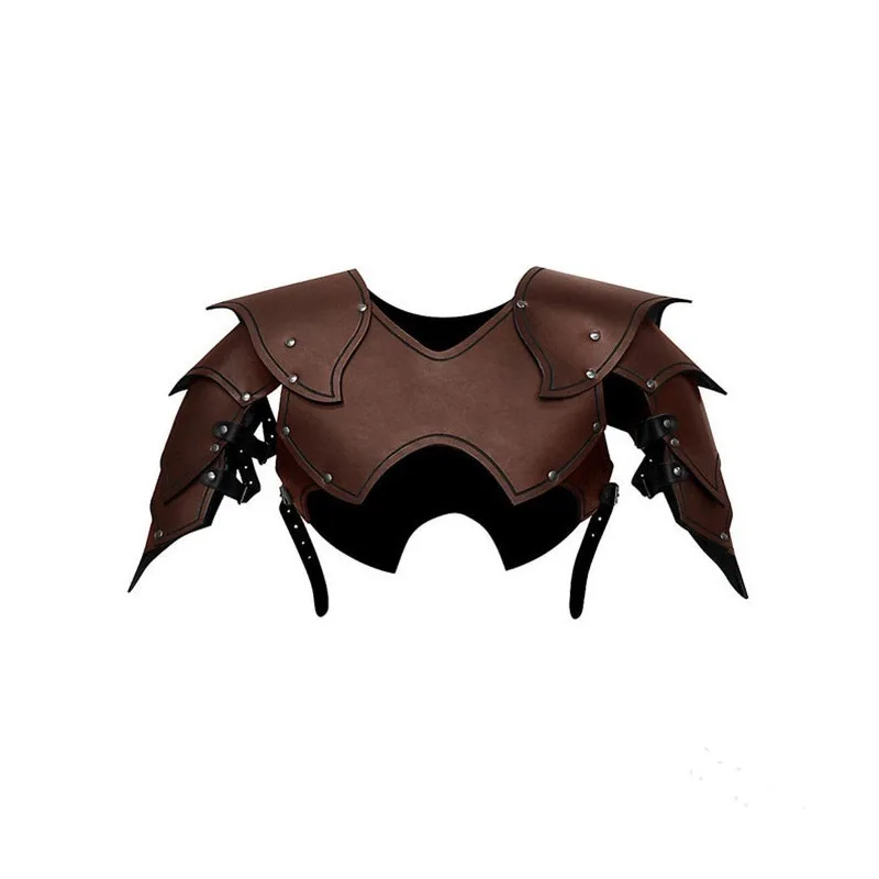 Эльфийский плечевой нагрудный доспех средневековый рыцарский кожаный жилет с