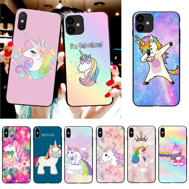 

unicorn rainbow Phone Case For iPhone SE2 11 Pro XS MAX XS XR 8 7 6 Plus 5 5S SE Case 12 mini 12ProMax