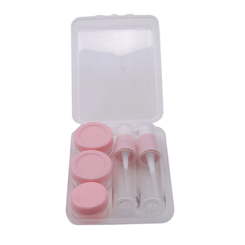 

6PCS Mini Travel Set Empty Press Spray Bottles Liquid Shampoo Perfume Pot Portable Shampoo Storage Makeup Refillable Container