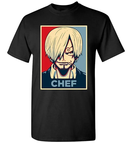 

Аниме забавная футболка с коротким рукавом Sanji The Chef с черной ногой модная мужская футболка