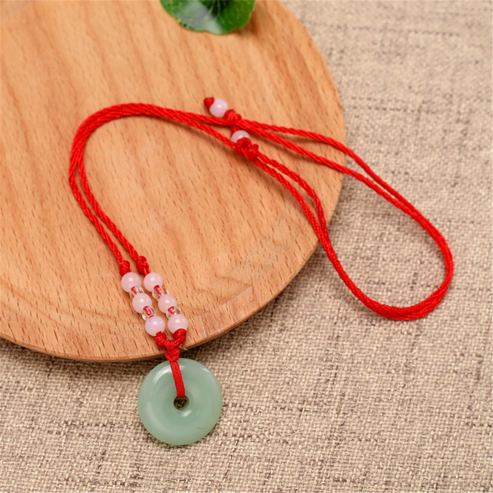 Модный натуральный разноцветный нефритовый кулон пончик ожерелье из агата