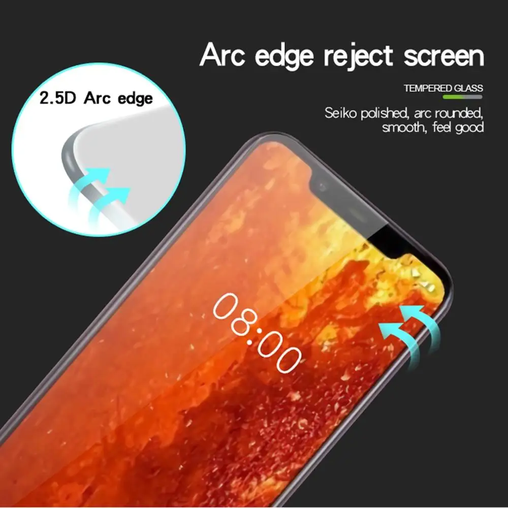 Закаленное стекло для Nokia 8 1/7 1 Plus / X7 9H 2.5D|Защитные стёкла и плёнки телефонов| |