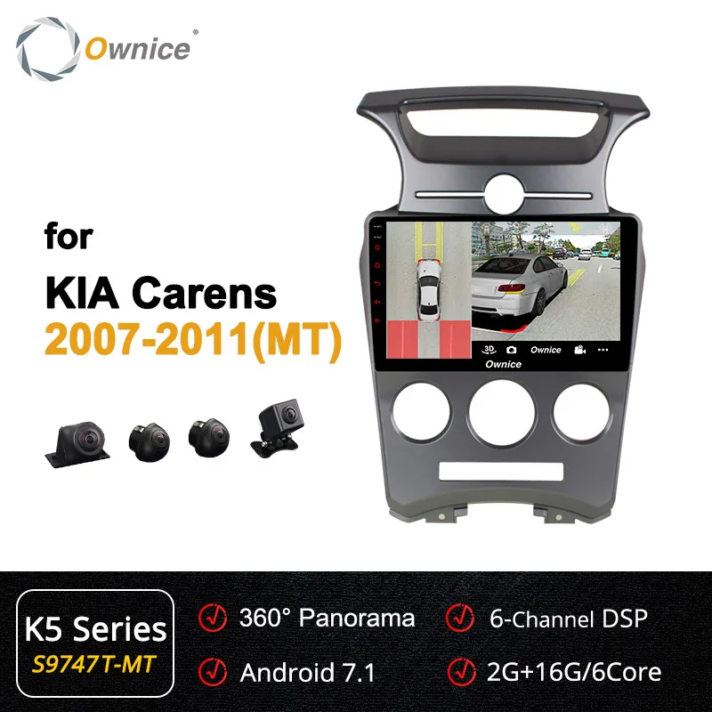 Ownice K3 K5 K6 Octa Core Android9.0 автомобильный DVD стерео радио gps плеер для Kia Carens 2007 2008 2009 2010 2011 4G DSP 360 панорама - Цвет: S9747-1 K5 Series