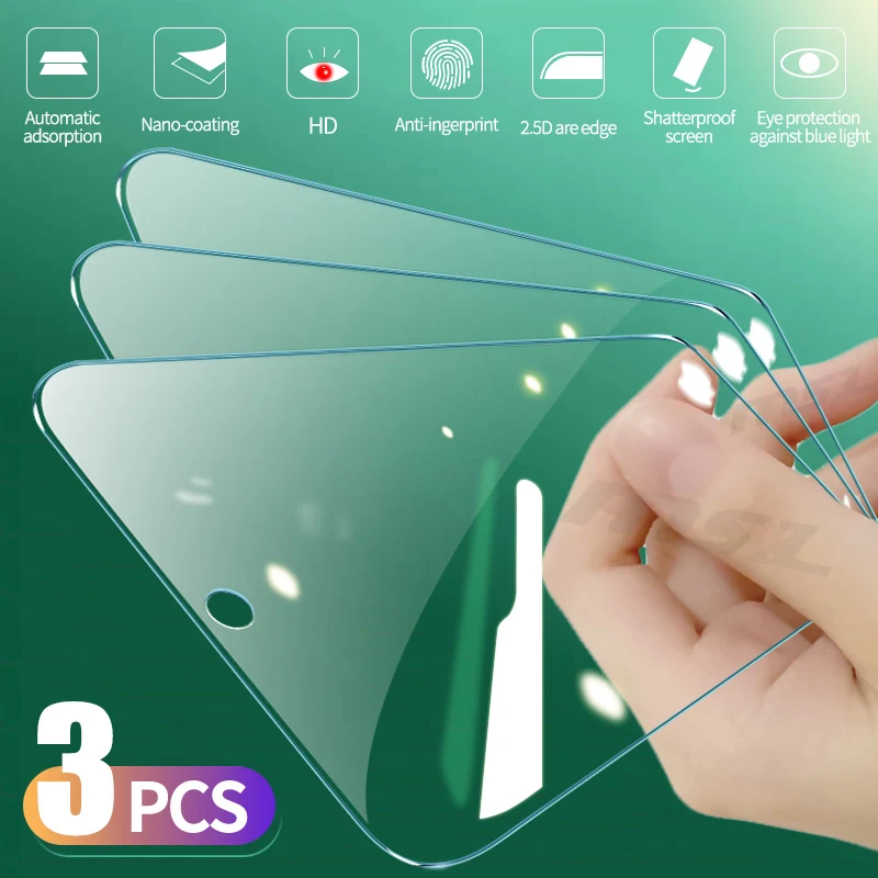Закаленное стекло 3 шт. для Samsung Galaxy A02 A32 A52 A72 A51 A71 Защитное A11 A21S A31 A41 S20 FE S21 S10