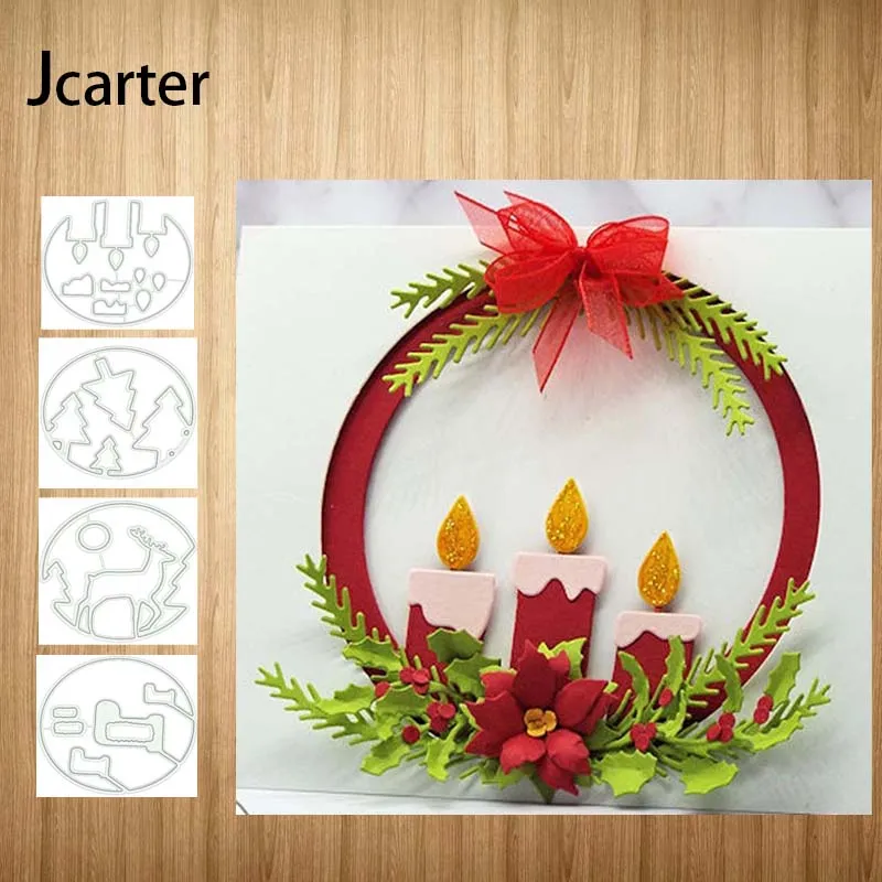 

Metal Cutting Dies Christmas Pendant Elk Tree Craft for Scrapbooking Handmade Knife Mould Blade Punch Stencils Dies Cut Model