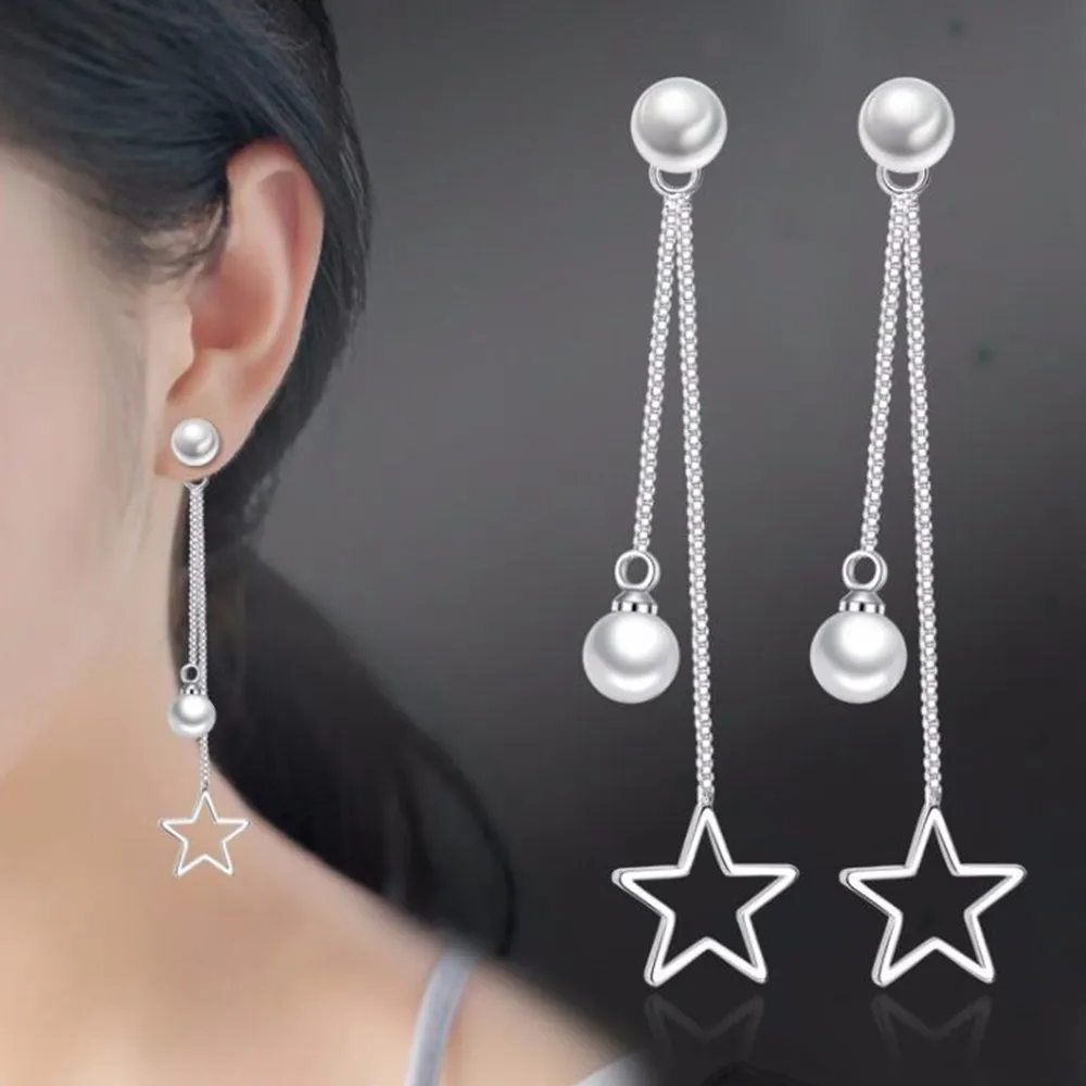 Женские серьги из серебра 925 пробы с кисточками|Серьги-подвески| |