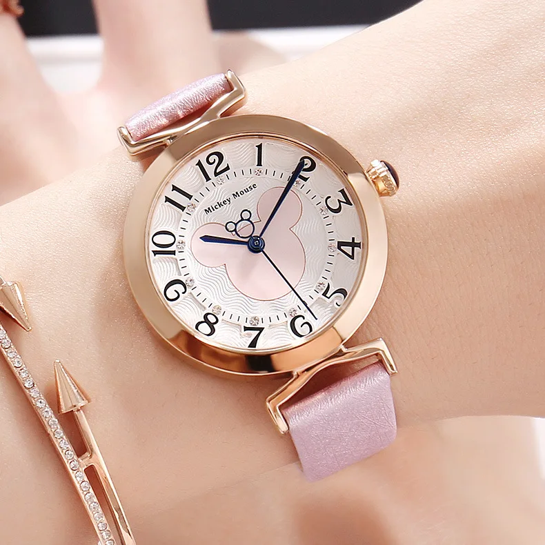 

Disney Watch Girls' Watch Middle School Student Waterproof Girls' Watch Girls' Mickey Quartz Little Women's Watch