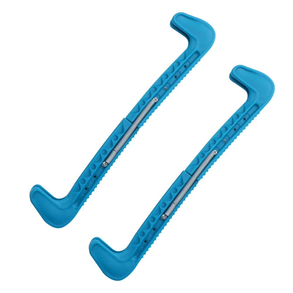 

1 Pair Ice Guards Adjustable Ice Walking Guards Ice Hockey Figure Protector Covers (Lake Blue)