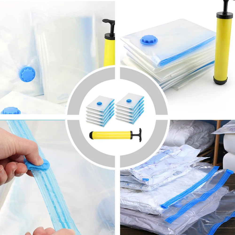 

1Set/10pcs Space Saving Vacuum Clothes Bag for Outdoor Travel