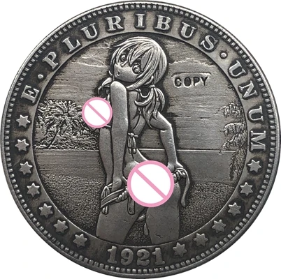 Хобо Никель 1921-D сша Морган долларовая Монета КОПИЯ Тип 95