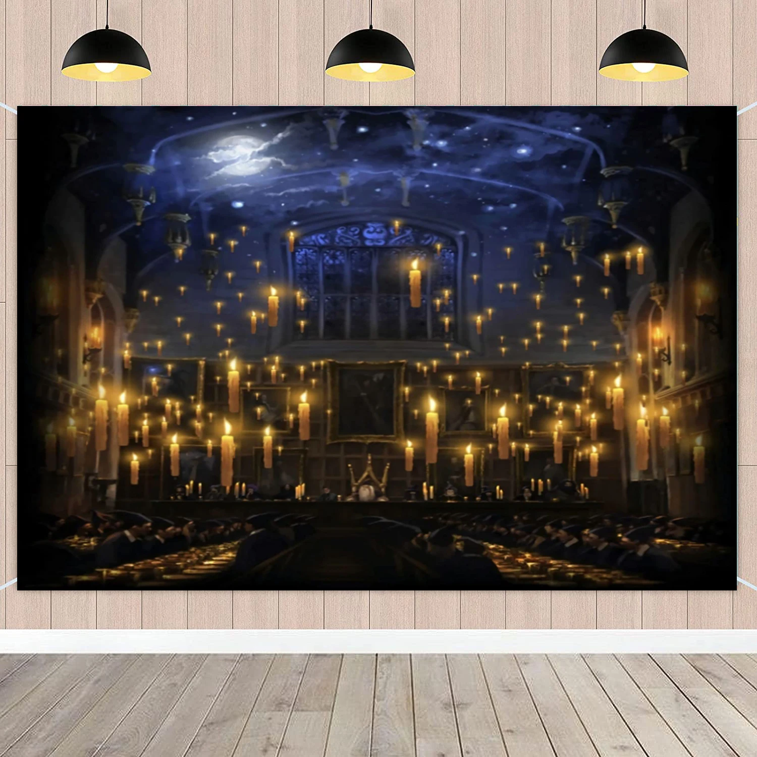 

Magic School Candles Light Church Lunch Hall Photography Backdrop Computer Print Children Kids Background Poster