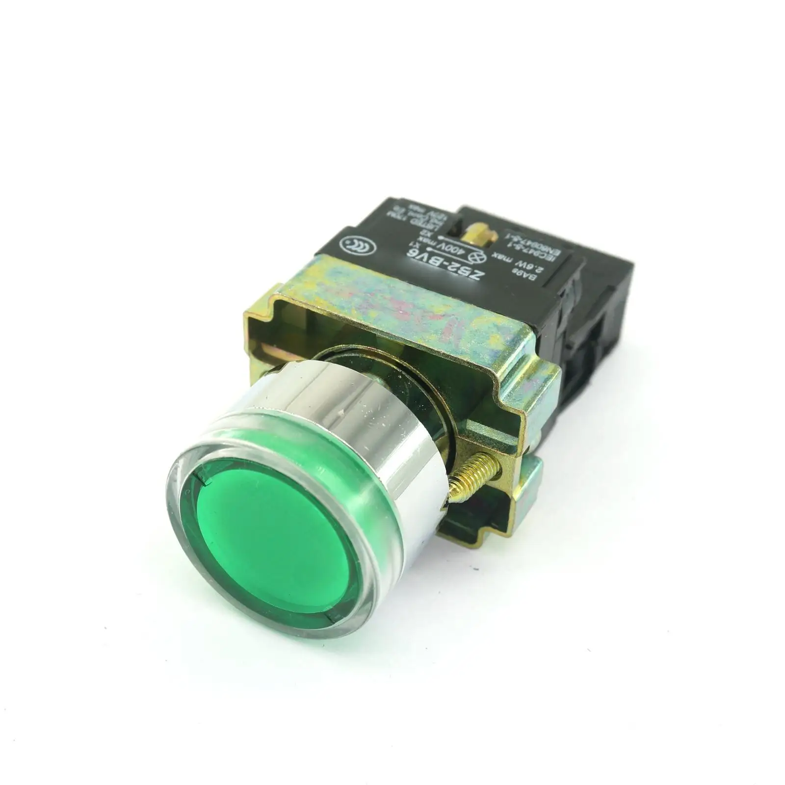 

N/O 24V AC/DC Momentary Green Flush Pushbutton With Pilot Light Lamp XB2BW33B1C