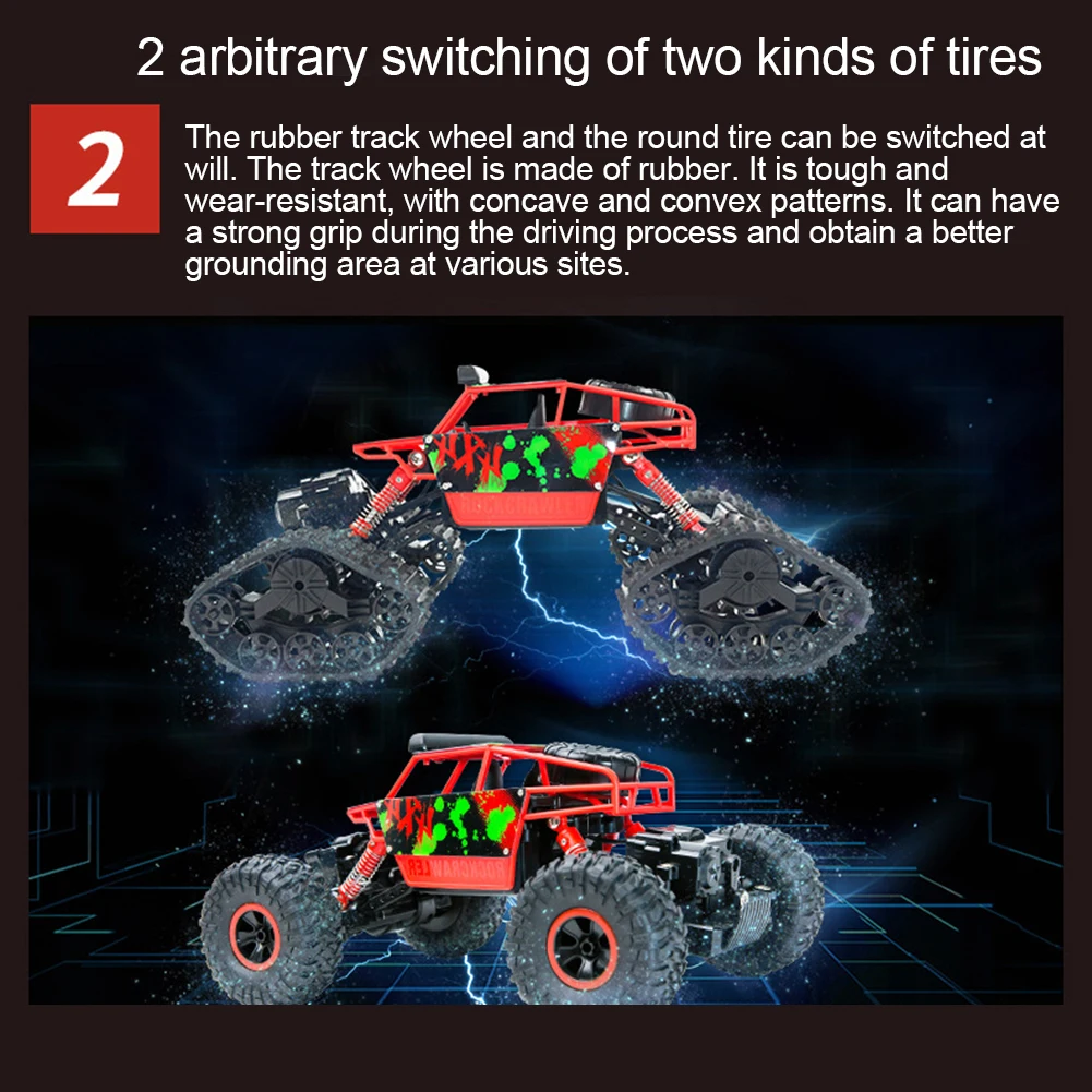 1/18 2WD высокая скорость RC внедорожный альпинистский гусеничный автомобиль Снежная дорожка Рок Гусеничный каток автомобиль Детский робот RC автомобиль игрушки для подарков