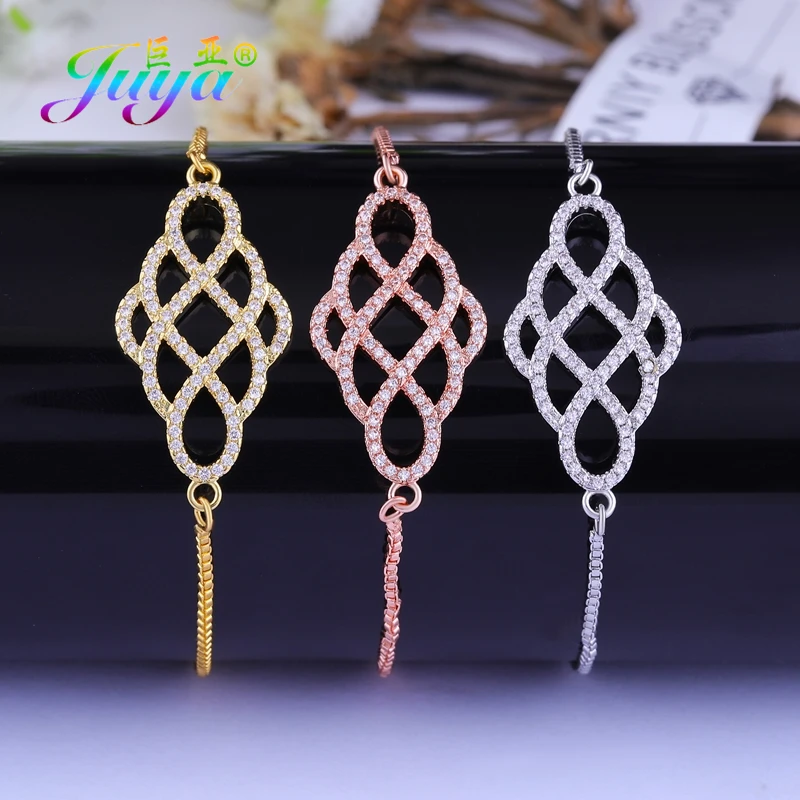 Женские и мужские браслеты Juya регулируемые цепочки ручной работы из розового