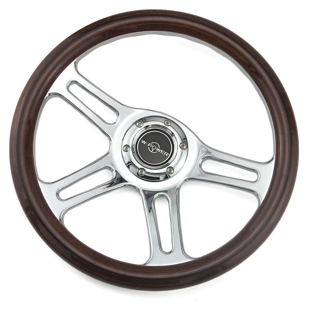 14 дюймов 350 мм гоночный автомобиль Руль персиковый деревянный стиль цельный