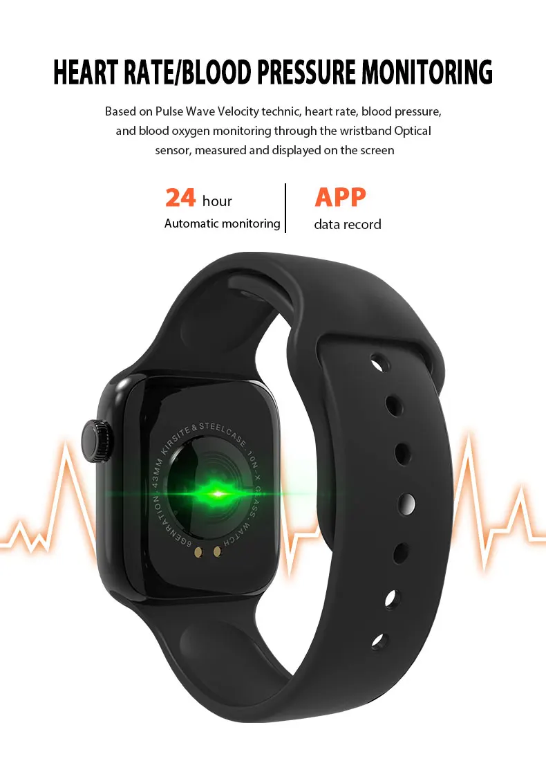 Lerbyee, Смарт-часы, кровяное давление, Bluetooth, фитнес-часы, водонепроницаемые, для мужчин и женщин, напоминание о звонках, умные часы, 4, черные, для iOS, Android