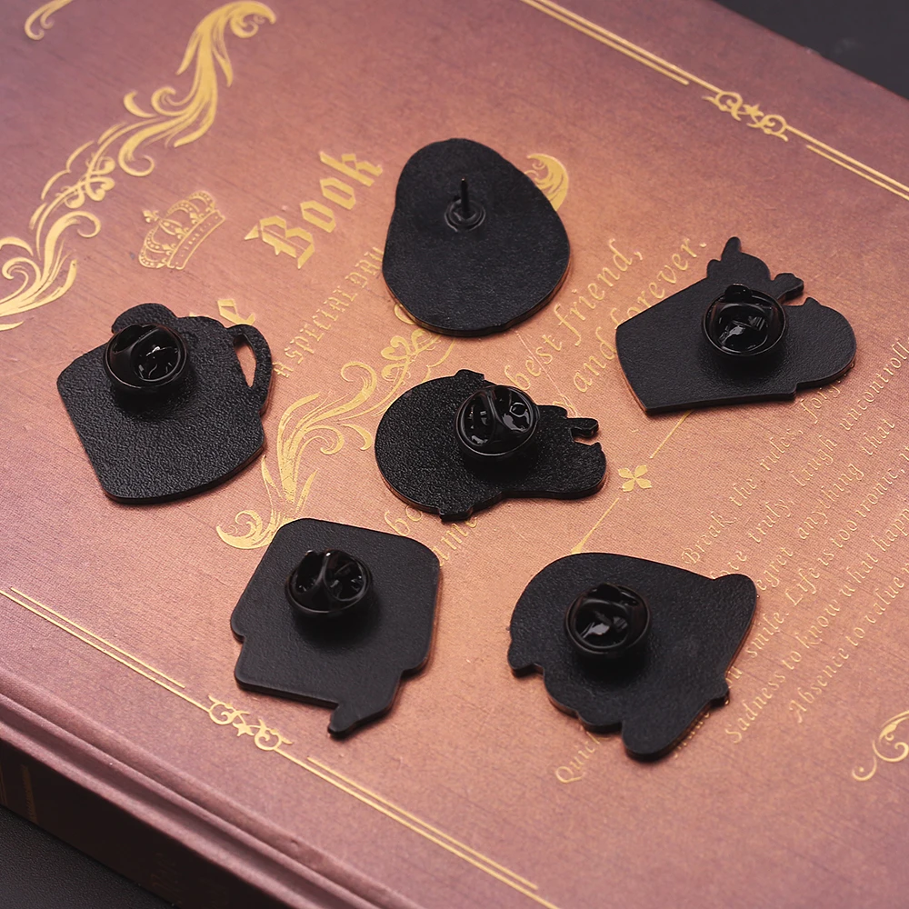 Милые Мультяшные мобы брошь эмаль любовь кофе чашка авокадо значок на рюкзак