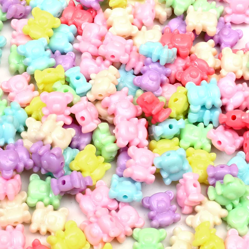 100 шт. акриловые бусины с медведем 12 х13 мм|Бусины| |