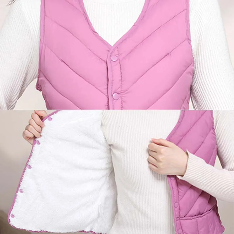 Зимний пуховой жилет из хлопка верхняя одежда Осенний Женский приталенный