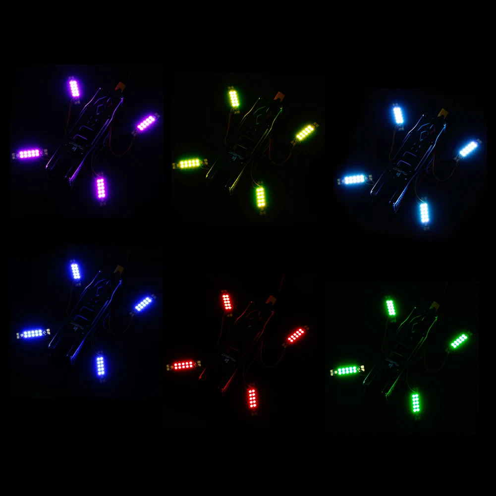 4 шт. 45x8x4 мм IFlight RGB 3535 многоцветный гоночный провод 10 лампочек