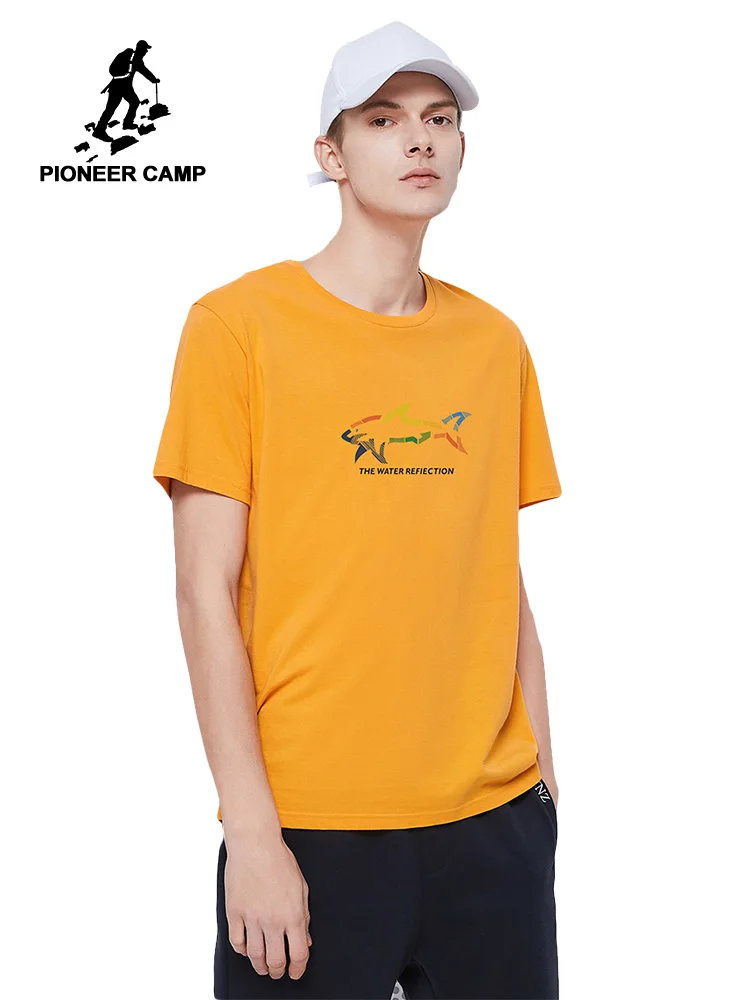 Мужские футболки для пионерского лагеря синие желтые белые 2020 хлопок модные с