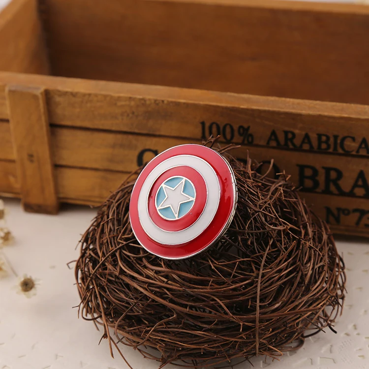 America Soldier Brooch Logo Superhero Steve Star Flag Enamel Shield Weapon Pin Badge Fashion Movie Jewelry Men Women Wholesale | Украшения
