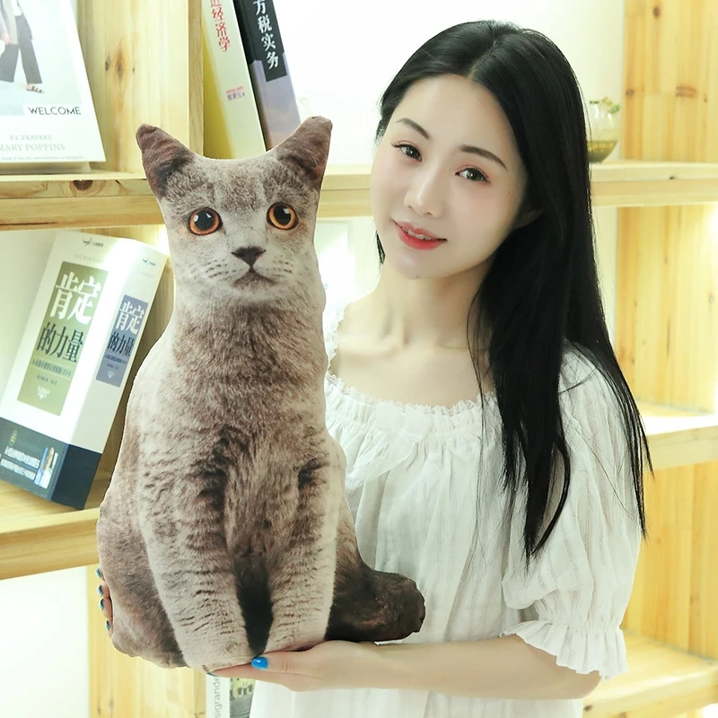 Мягкая плюшевая игрушка в виде кошки детская Успокаивающая подушка для сна