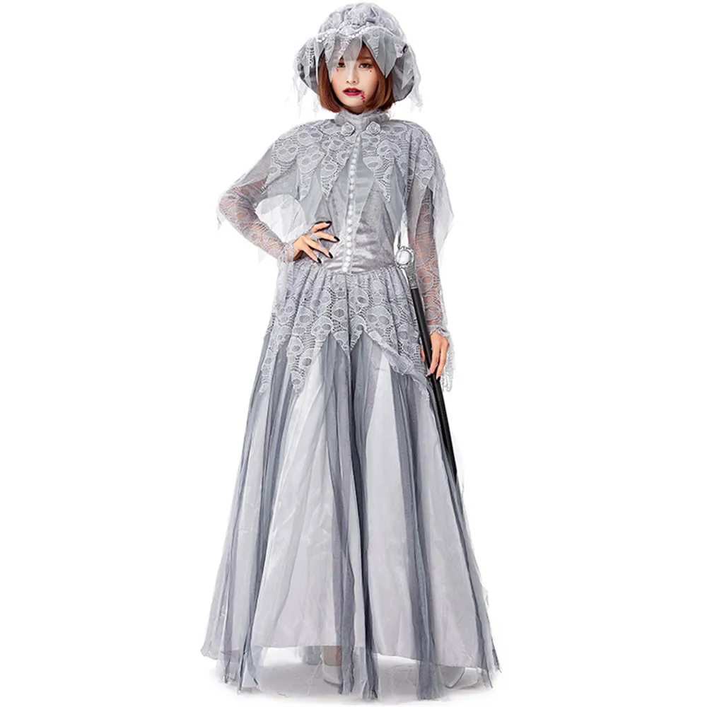 Средневековый Ретро ветреный призрак невесты Свадебный костюм для женщин