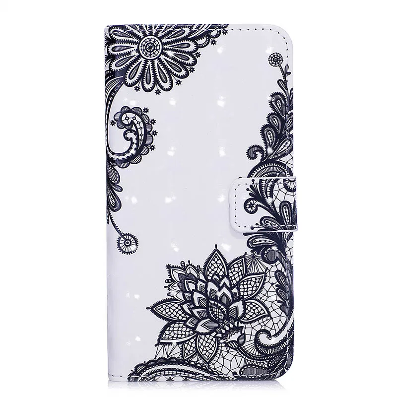 Diagonal Flower Для iphone 7 5S, роскошный флип-кошелек, кожаный чехол для Xiaomi mi 8 6X A2 Y1 Lite, чехол для телефона для Red mi 6A 6 Note 4X5 Pro 6 - Цвет: Diagonal Flower