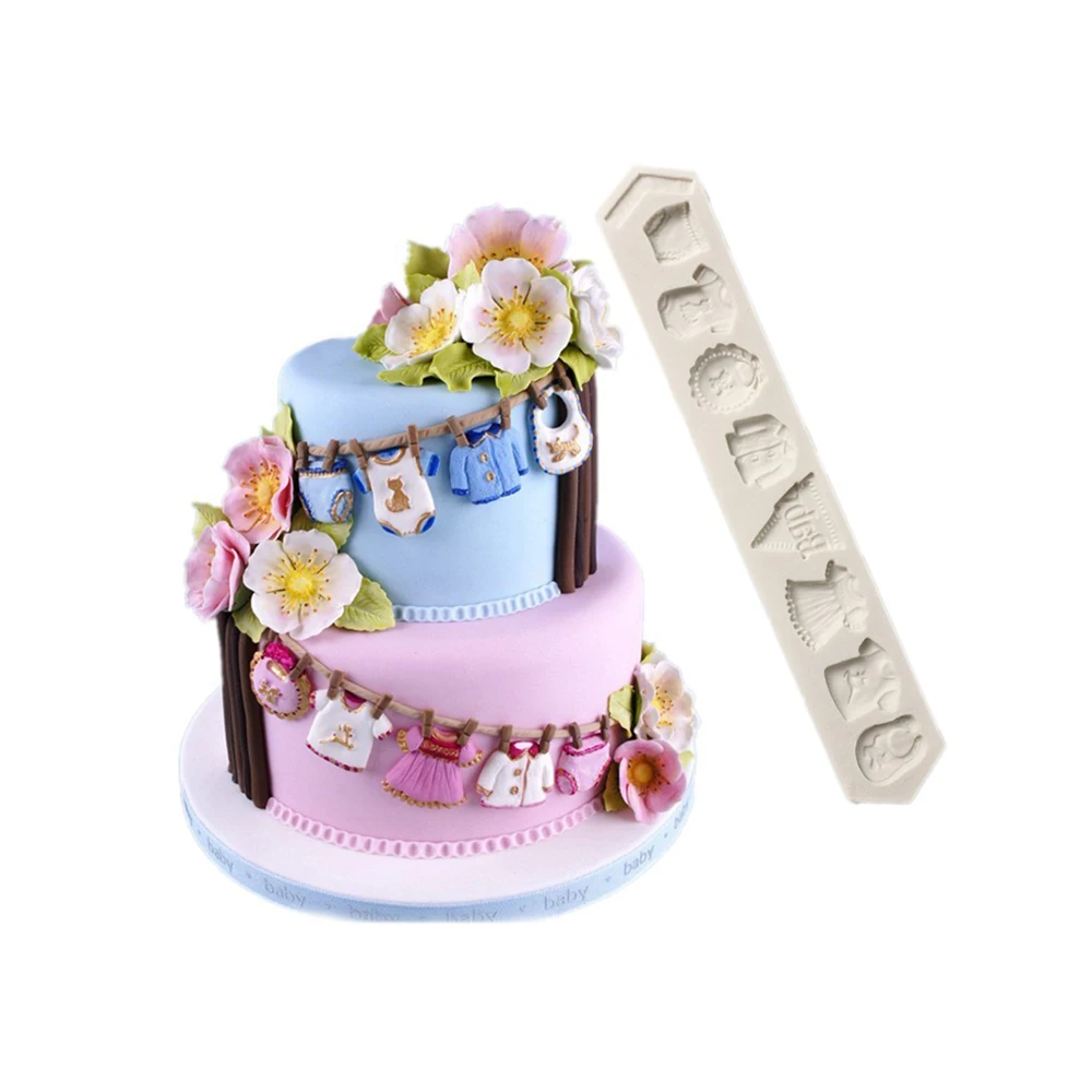 Милая детская серия форма для торта одежда штаны украшение границы силиконовая